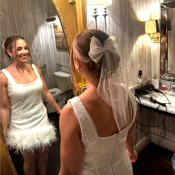 NADINE MERABI EVIE WHITE DRESS - worn for 2 hours! - Picture 2 of 3